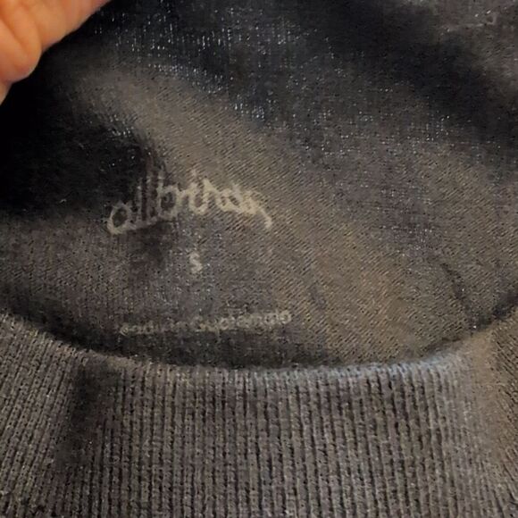 NWT Allbirds Organic Cotton Long Sleeve Tee Natural Black men's Size S - Picture 5 of 10